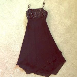 Black, beaded formal dress